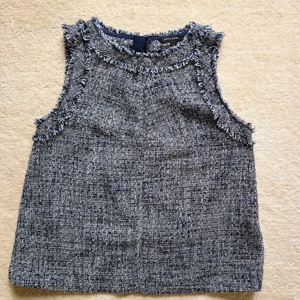 Banana Republic Frayed Edge Sleveless Top